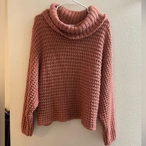 Pink Turtleneck Sweater